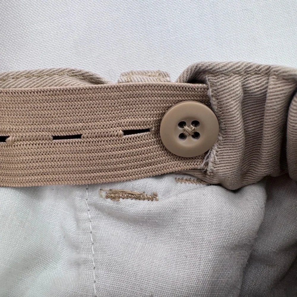 Gymboree Toddler Boys Khaki Embroidered Dog Shorts Size 3T W/ Adjustable Waist